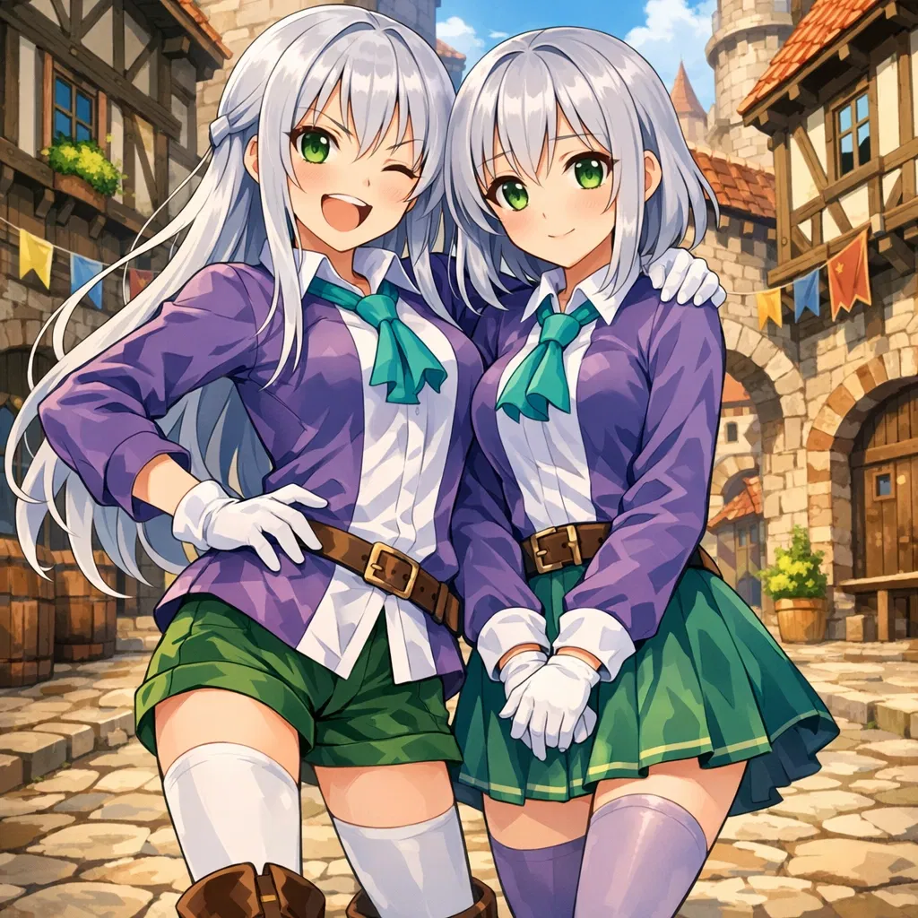 Elze Silhoueska and Linze Silhoueska (Isekai Smartphone)