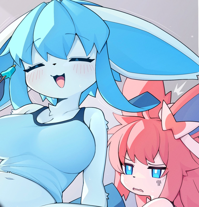 Anthro Sylveon And Glaceon
