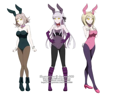 Chiaki Nanami, Kaede Akamatsu and Kyoko Kirigiri (Hypnosis)