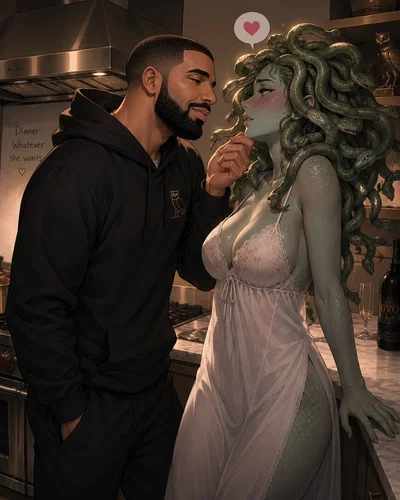 Drizzy gonna give his glizzy to Your Gorgon Wife