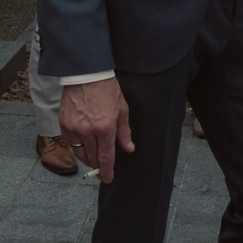 Older man and his cigarettes