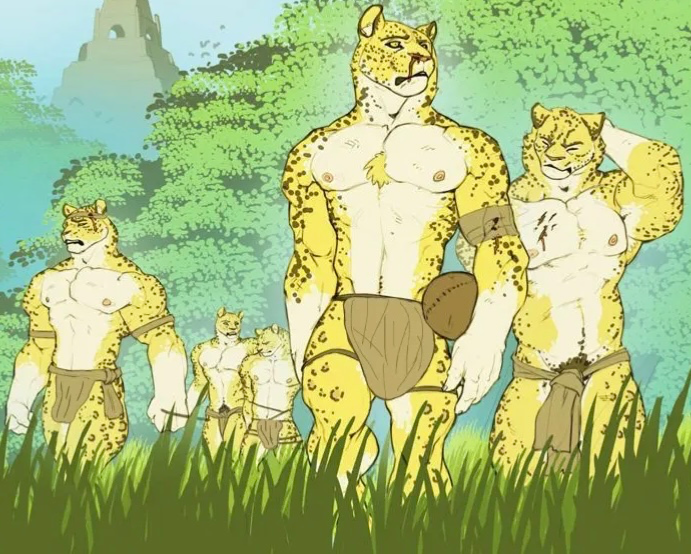 group of leopards
