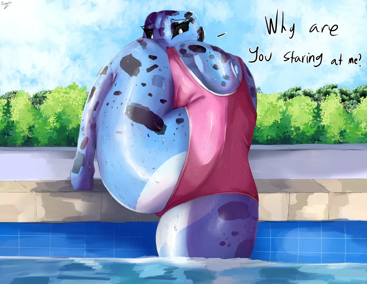 finally caught anthro frog using you're pool with no permission