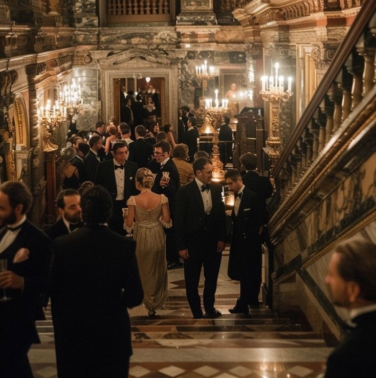 Rich people gathering
