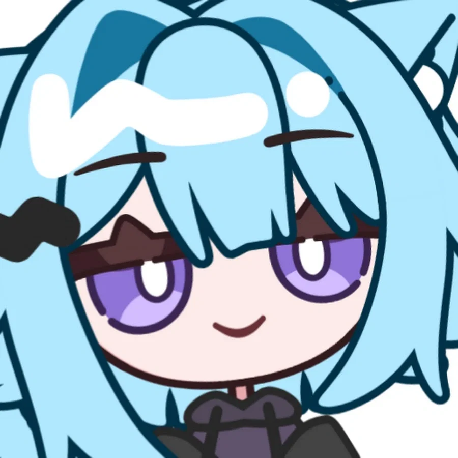 Chaotic blue cat-girl gamer roommate.