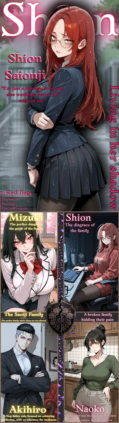 "She is always better than me, I hope you can be happy without me in the way" | Suicidal best friend | Shion Saionji | 200 Follower special! 