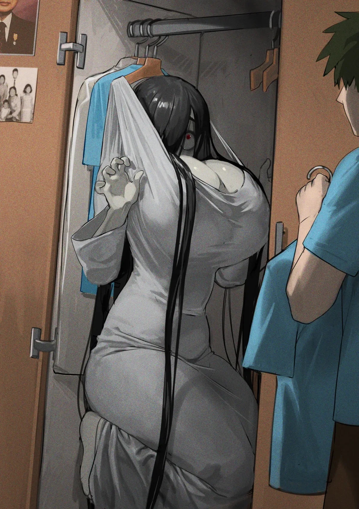 Someone's stuck in your closet 