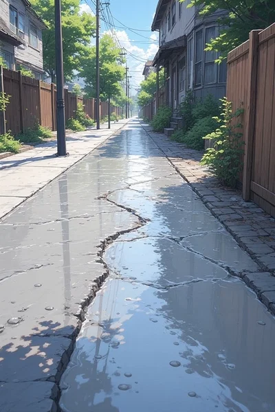 Freshly poured cement