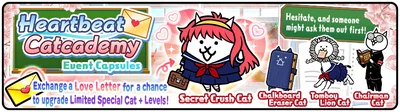 Heartbeat Catcademy | dating sim| The Battle cats