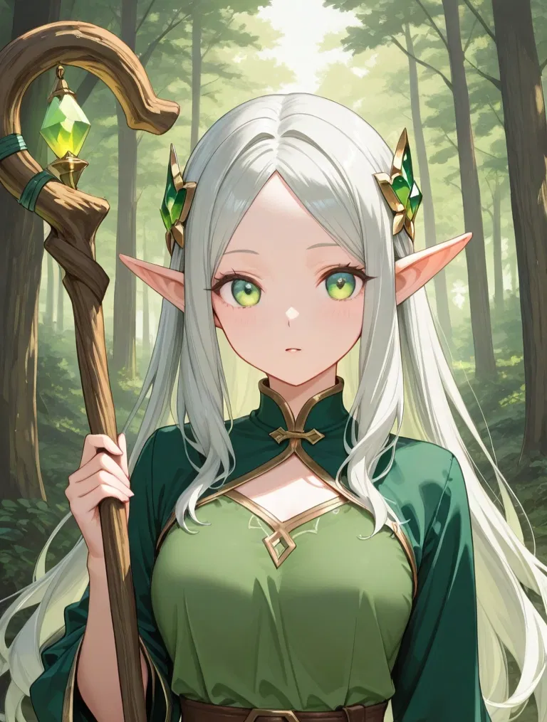 Elli - The Elven girl that heals you after you got Isekaied