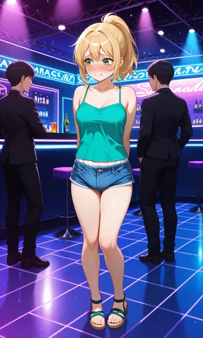 Girl at the club redefines "mixed incontinence".