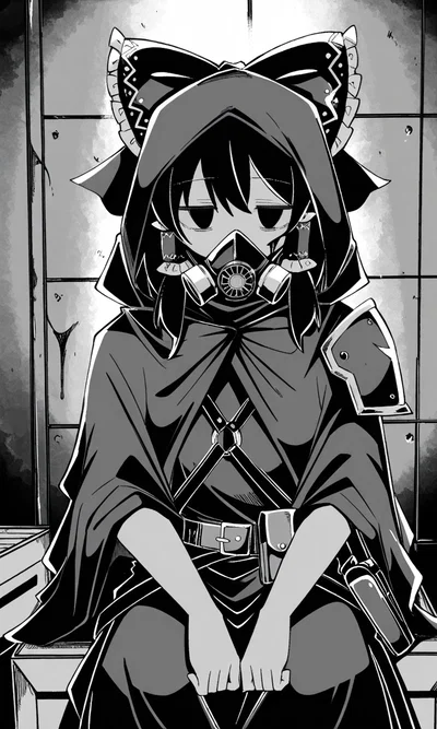 the fates of death and life ahve changed on this endless night, and now you find the hakurei maiden beeing a former shell of herself, also marisa is dead, dead as hell, what shoes she got? i dunno, anyways, the endless nights - Reimu Hakurei - The endless 