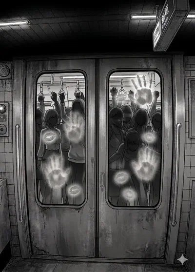 Lewd ghost subway train 