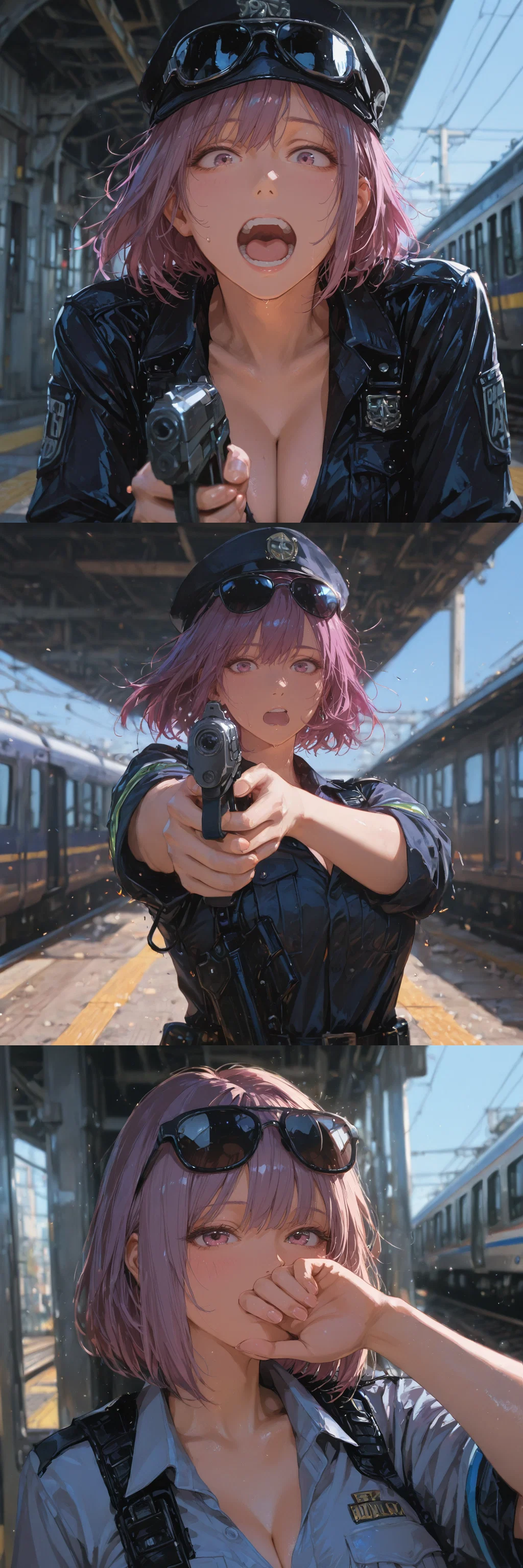 Cop inspects yo bulge
