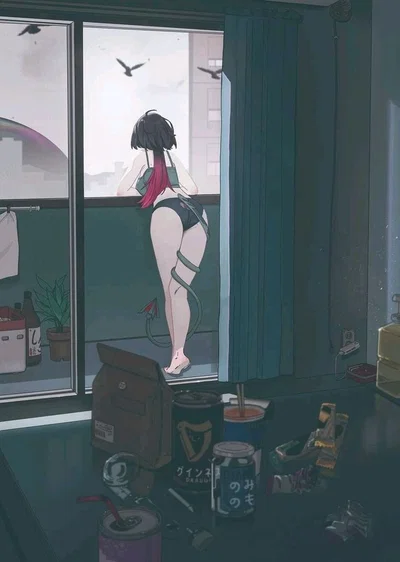 "I Was Waiting for You to Open One" Your roommate who is absolutely, definitely, one hundred percent not in love with you (she is).