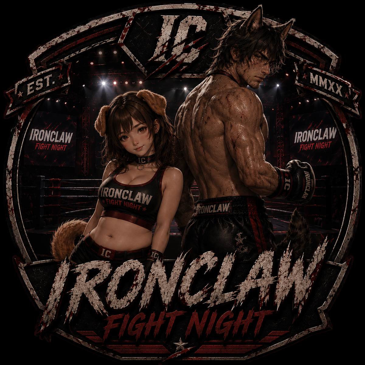 Puppy-Girl Fight Night