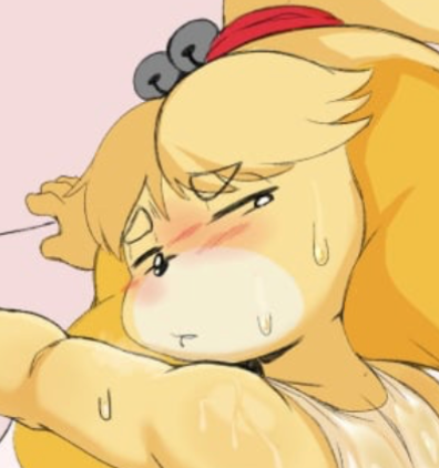100K Squats on your skull (PurpleYoshiDraws Isabelle)