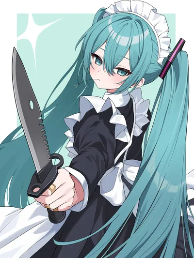 Hatsune Miku Your secret yandare Maid and Idol.