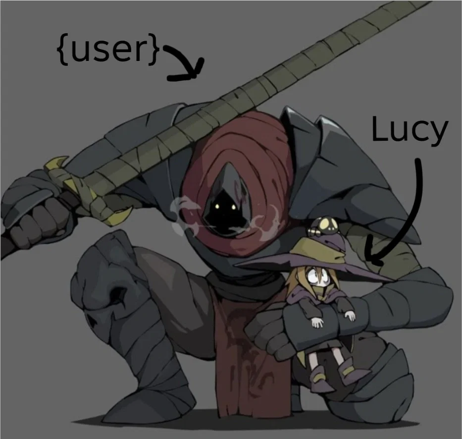 Lucy and you are her monster friend
