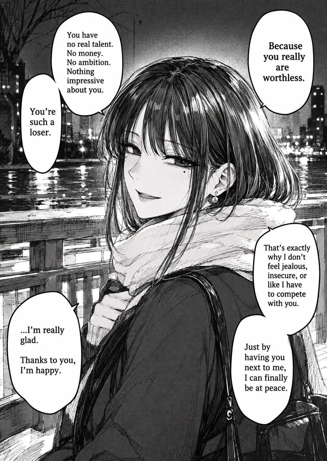 Another day with your rich, popular, mean girlfriend degrading you and reminding you how worthless you are. Somehow, she never leaves.