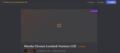 If you have used my lorebook, remove it and copy it from me again