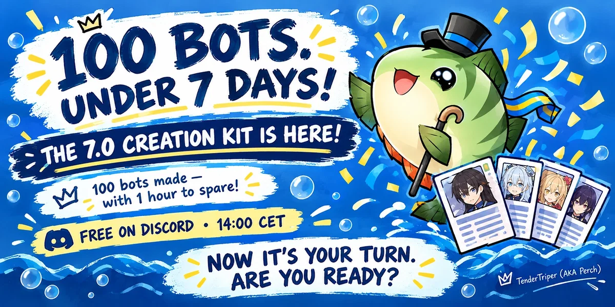 WE DID IT! 100 BOTS IN 7 DAYS!