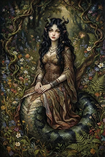 Ashi is a snake woman, naga