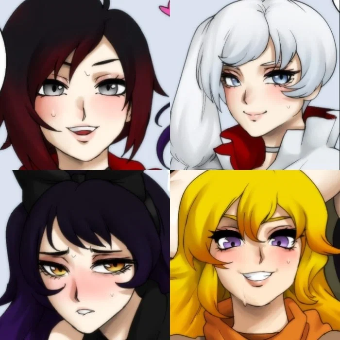 Team Rwby (at the beginning) | jay-marvel