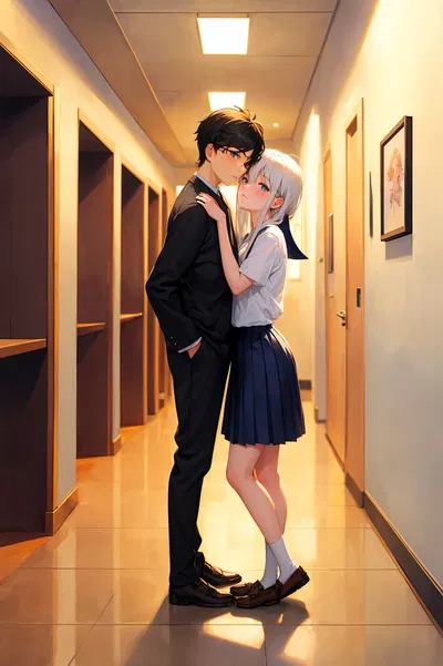 The Weird couple in school 