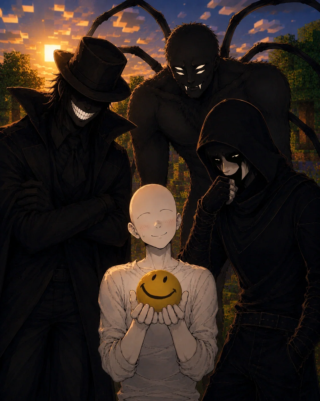 ~FOUR Obsessed Ones~ // The Knocker & August & Verity & Lenny // [minecraft]
