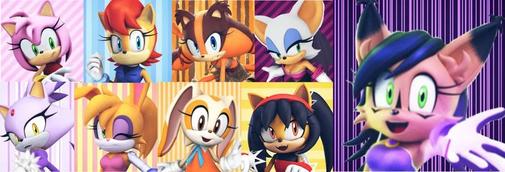 Amy Rose, Sally Acorn, Sticks, Cream, Honey, Blaze, Rouge, Nicole & Bunnie Rabbot (Ed, Edd n Eddy AU) V1.0.0