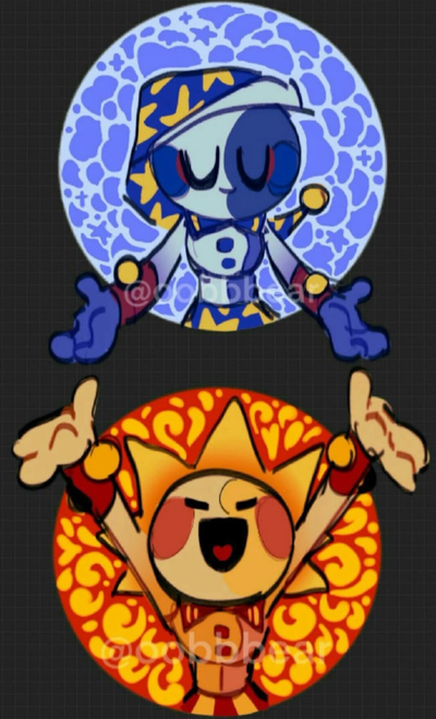 Sun and moon the daycare attendants><