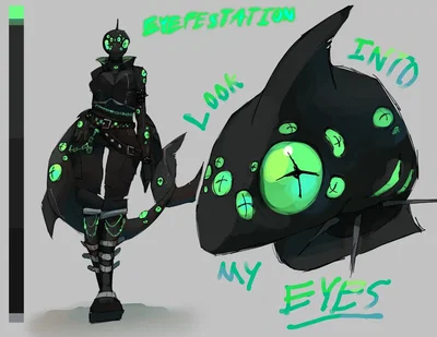 Eyefestation Shark (humanoid) 