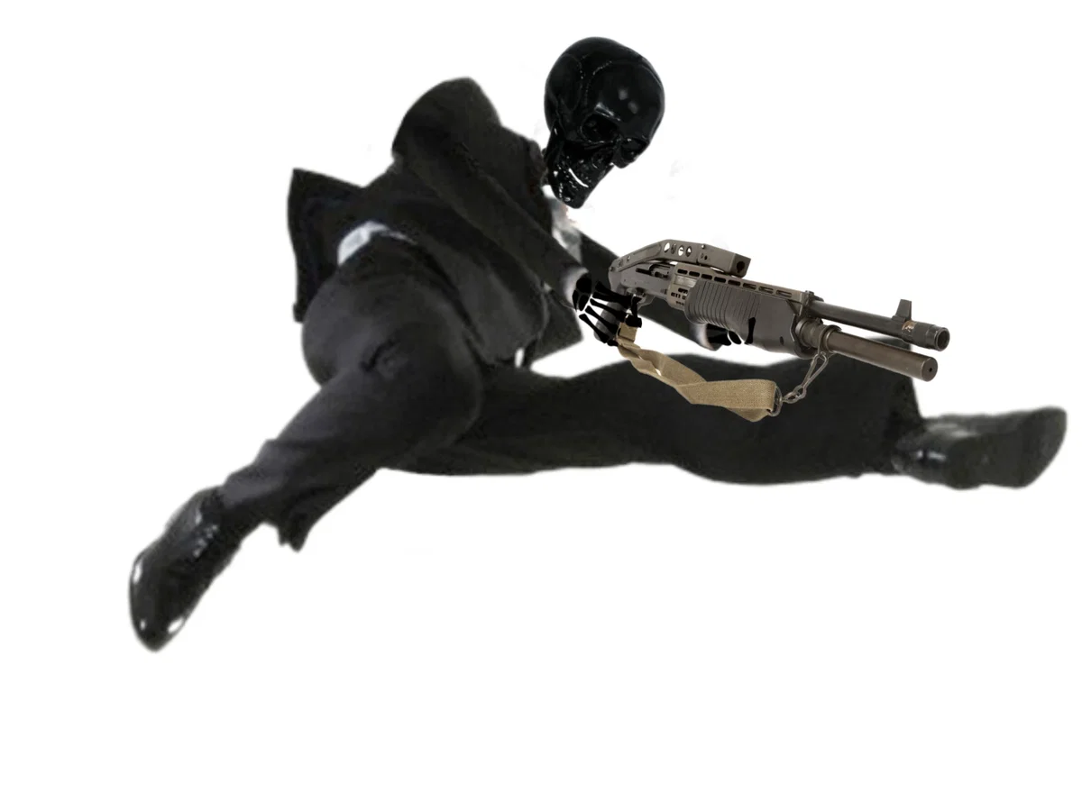 The Sigma Black Skeleton with a Shotgun
