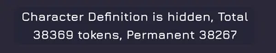 sneak peek || should i add more? btw, whats the token limit for both scenario and personality! im scared i will make too much and is unable to save it T^T