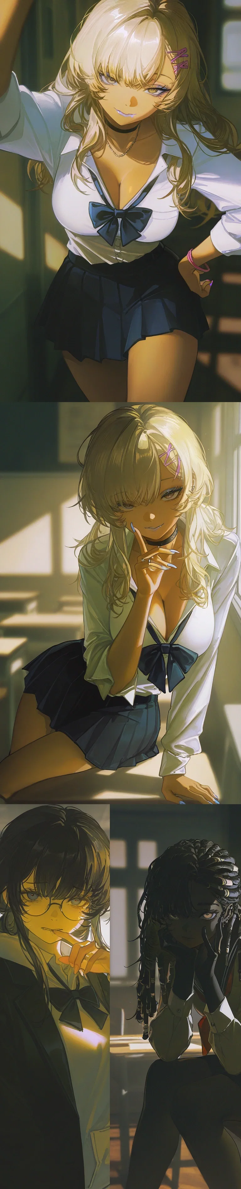 You rejected Gyaru at school, so she spread rumours about your   size. Backstory.