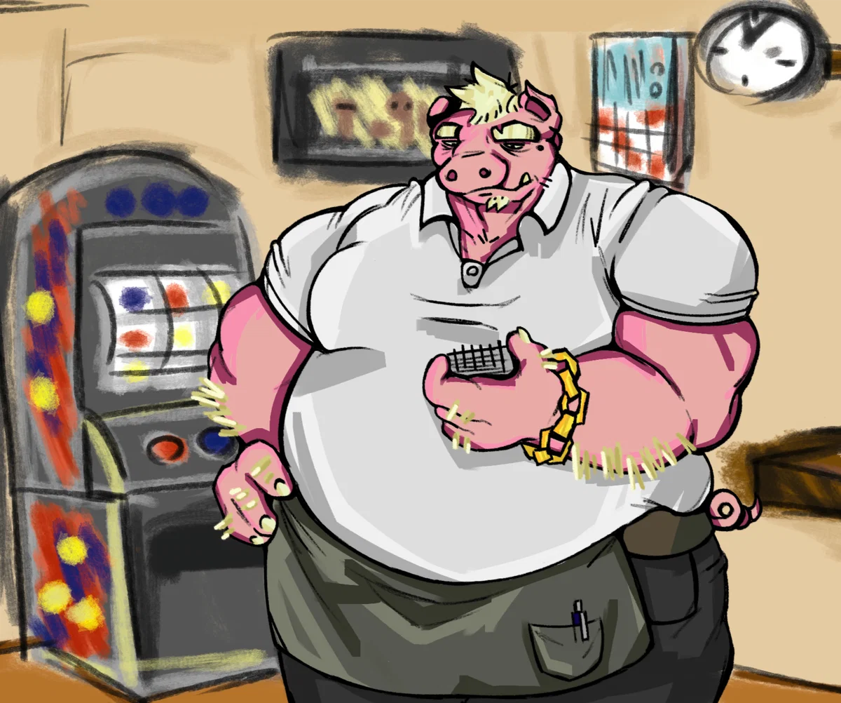 Carlos Molinez Flores - Grumpy Overworked Waiter 🐖🍻