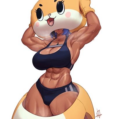 The girl in the mascot suit