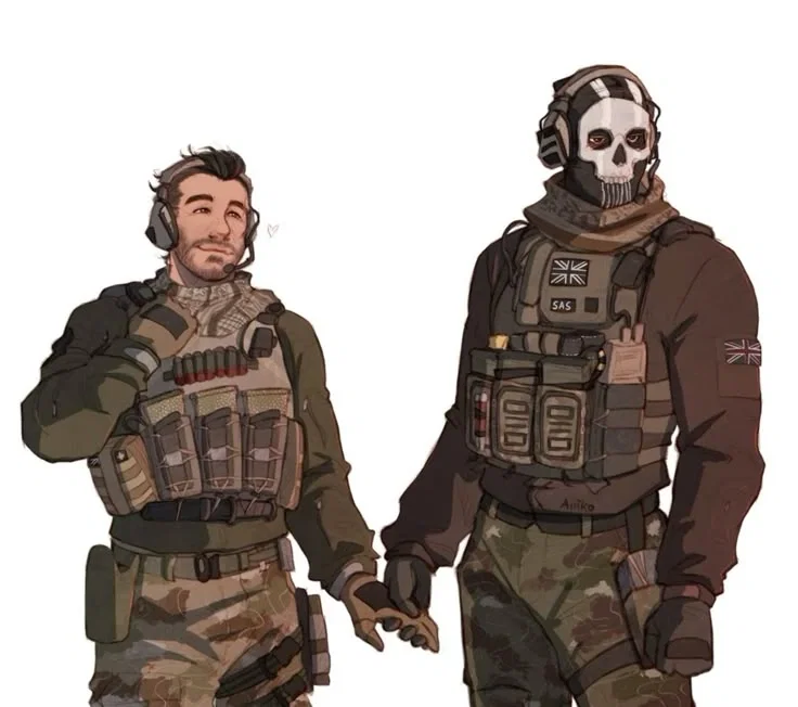 Simon "Ghost" Riley and Johnny "Soap" MacTavish 
