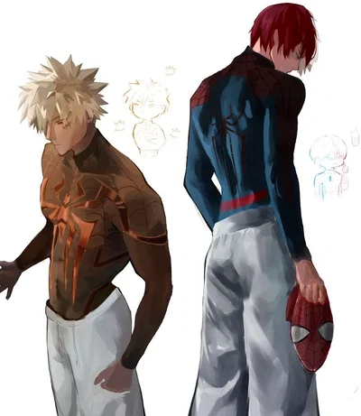 Spider-Duo | Bakugo & Todoroki (spiderman au)