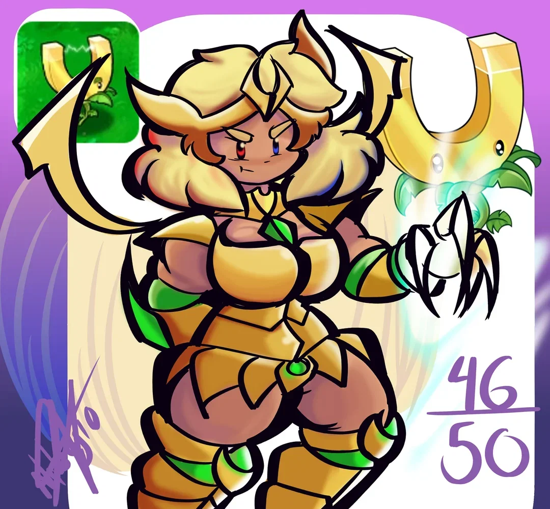 Gold Magnet-Aurora (PvZ: GIRLS VS ZOMBIES AU)