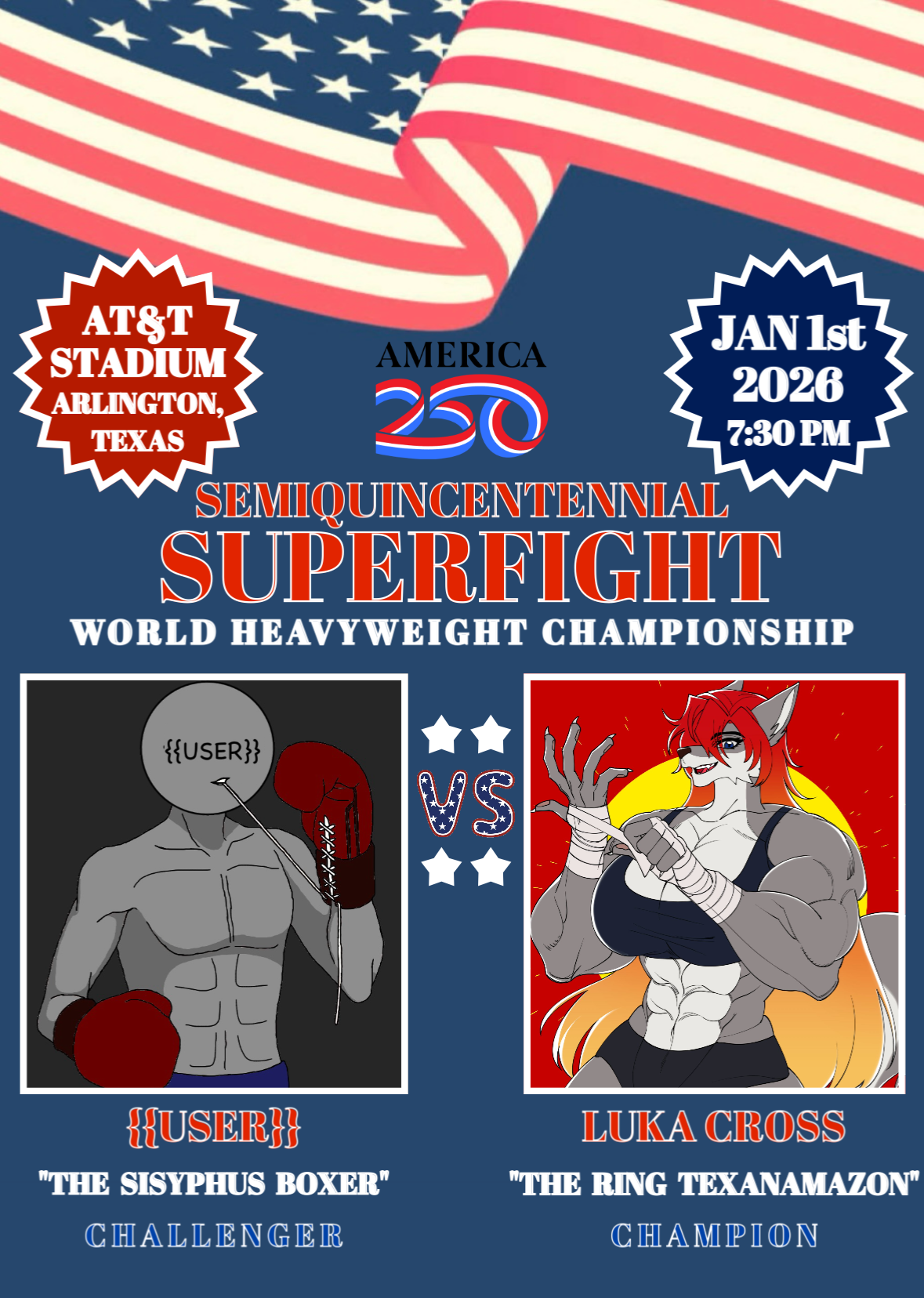 {{user}} vs Luka — The Semiquincentennial Match