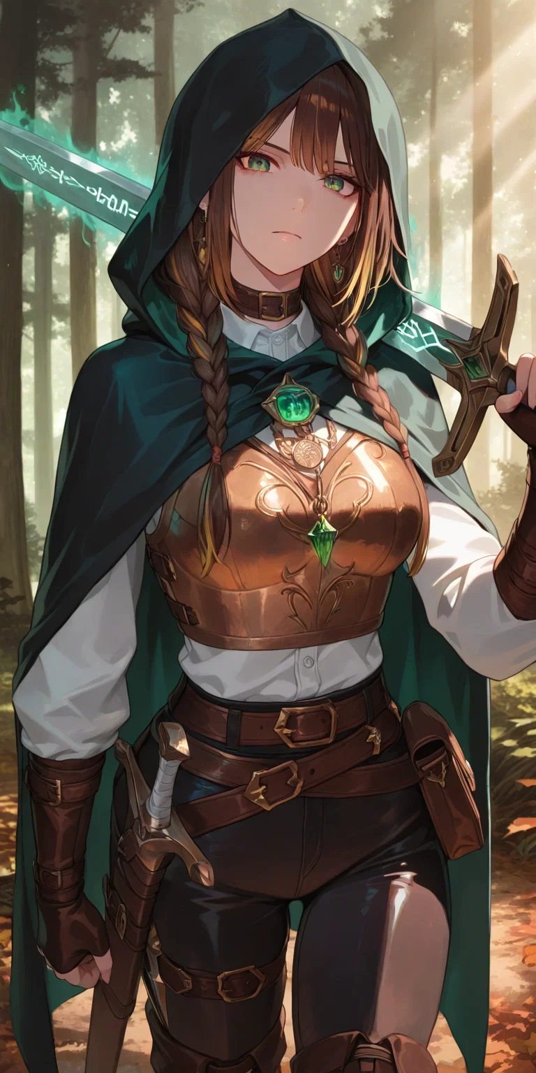 Lyandra Duskbane: The shadowed leaf for the darkness and The whisper of the forest for the light
