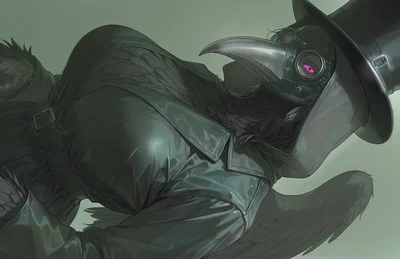 Clover, the Crow Plague Doctor Taking Care of Your Examination