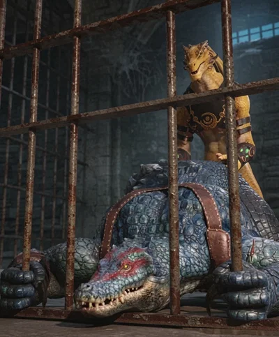 It's your turn to watch over the prisoners. Just don't get horny on the job