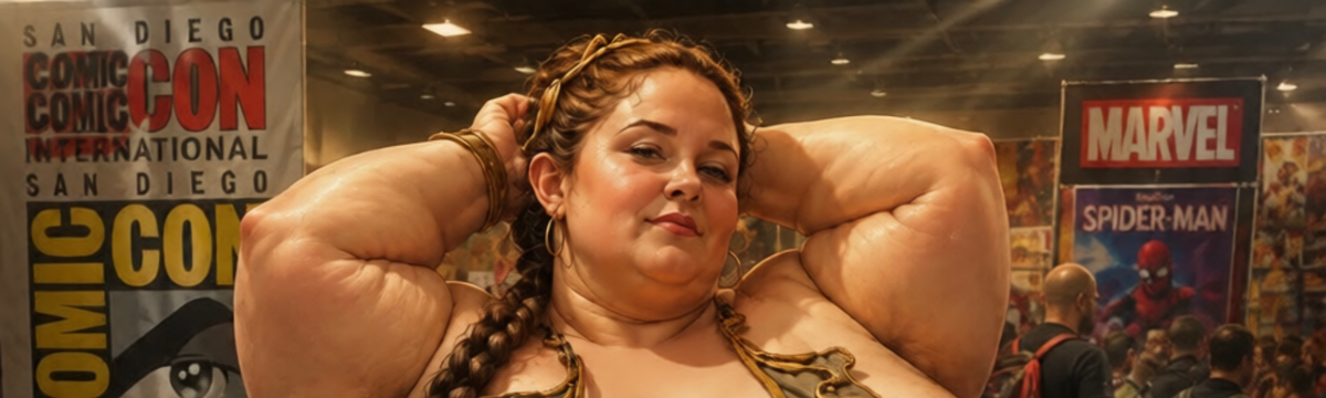 Bruna, SSBBW StarWars Fangirl in a Slavekini