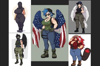 America Wizard With Canadian Barbarian, PJ Doc, MARSOC and Muffles. Female Edition! Hogwarts Edition!