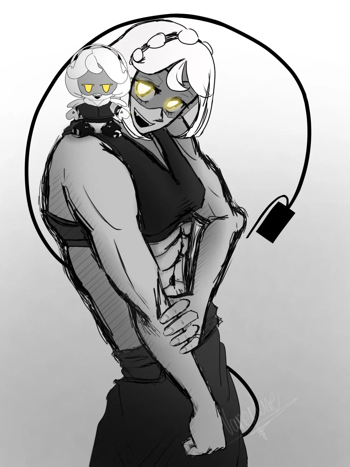 Muscular Serial Designation V || Murder Drones (Female Vampire AU)