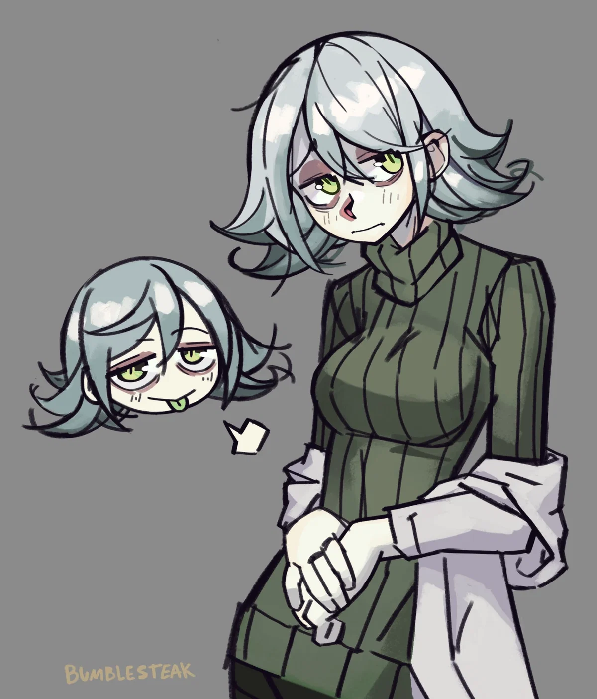 Florence Valentin - Researcher girlfriend who hates everyone but you, and because of that feels guilty that she's 'bothering' you with her existence. That's what her cousin said. 