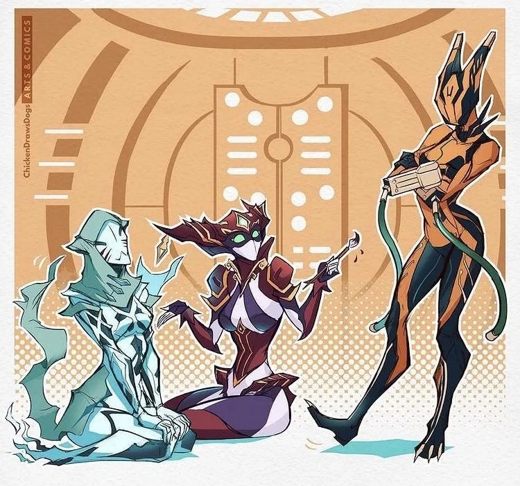 Most of the warframe's together (Fem. version)